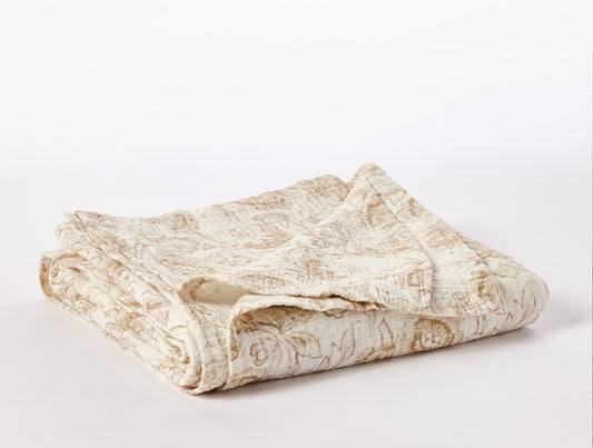 Coperta stampata matelassé biologica Balboa - Rinnovata