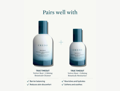 Credo True Timeout Vetiver Root + Calming Botanicals Moisturizer per pelli sensibili