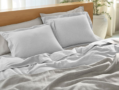Federa in flanella organica con texture mélange Cloud Brushed™