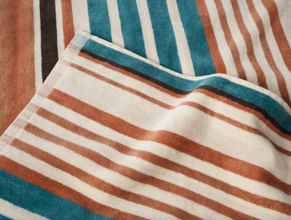 Asciugamano da spiaggia biologico Dawn Stripe