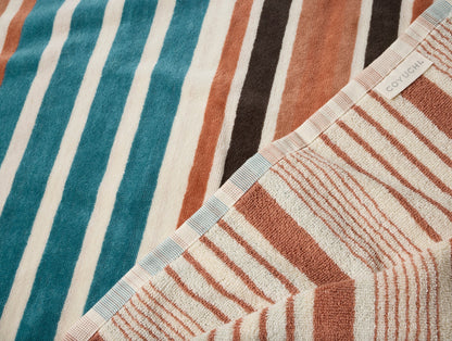 Asciugamano da spiaggia biologico Dawn Stripe